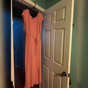 Motherhood maternity 3x pink and white dress